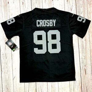 YOUTH Max Crosby Raiders Nike Jersey Kids Football Jerseys (Medium) Stitched NWT